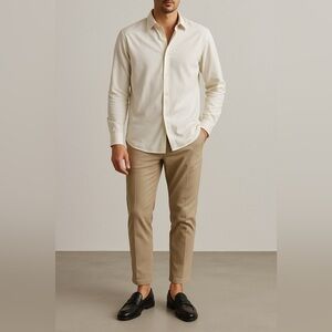 Off White Button Down collared Shirt M minimalist capsule wardrobe quiet luxury